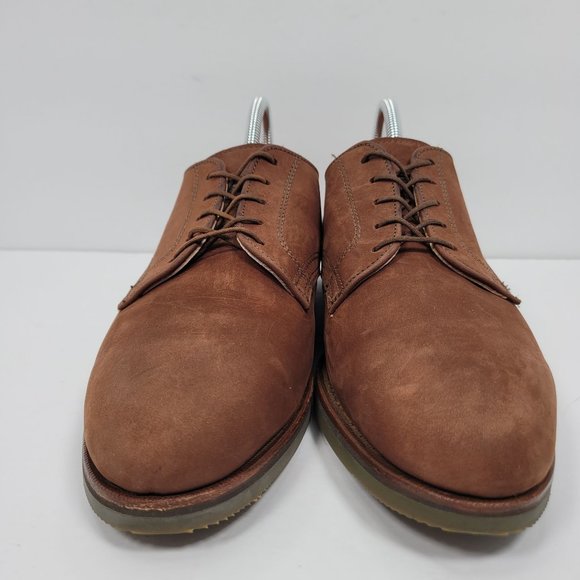 Virginia Highlands Men\'s Brown Leather Oxford Handcrafted Vibram Shoes US Size 9 main image 5